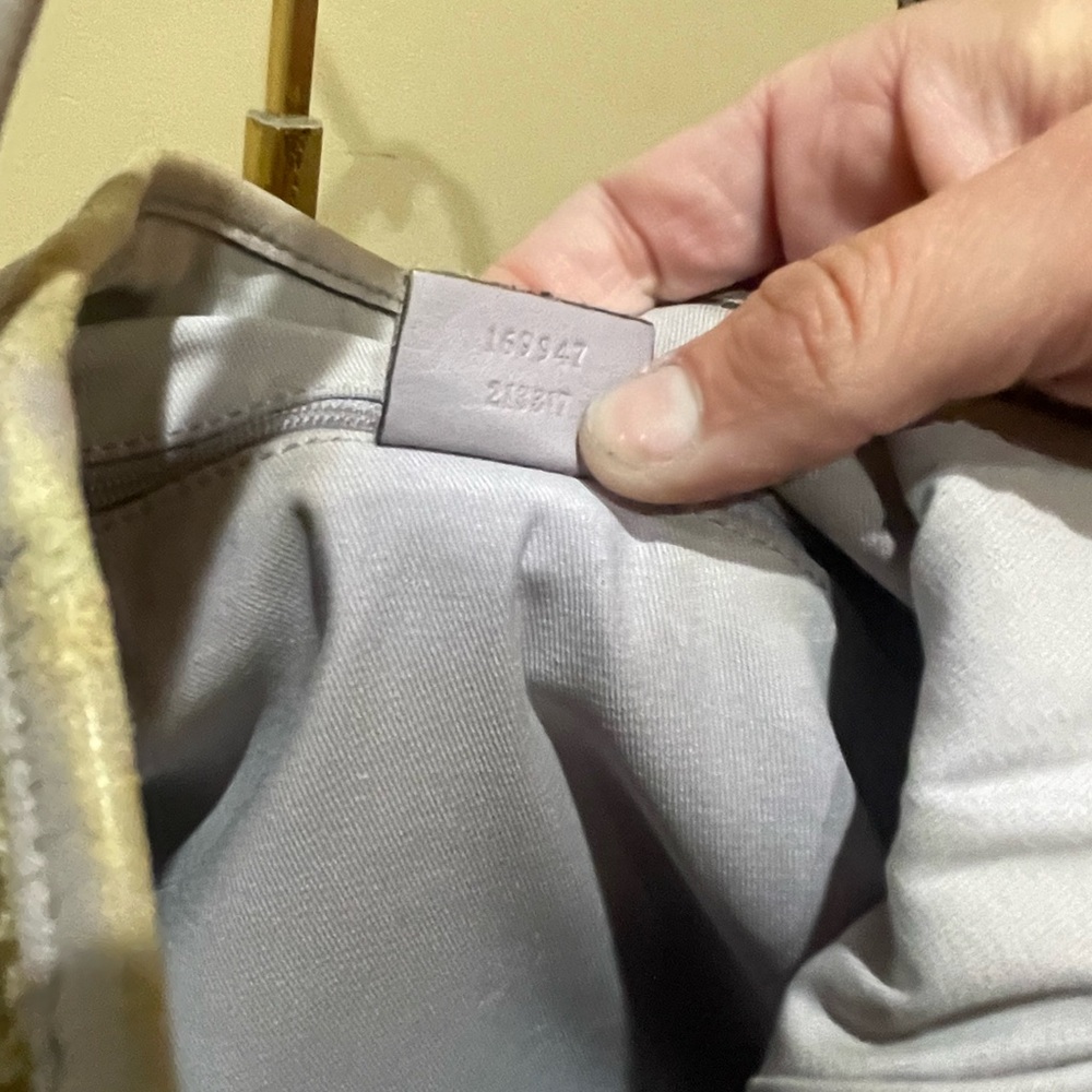 Gucci GG New Britt Brown Canvas And Lavender Leather Hobo Bag - Picture 11 of 14